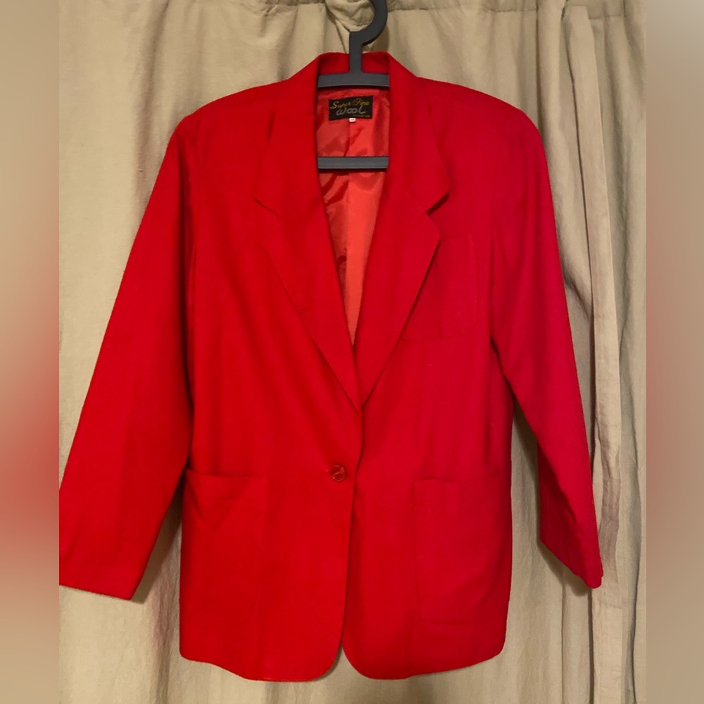 Vintage super fine light wool blazer
